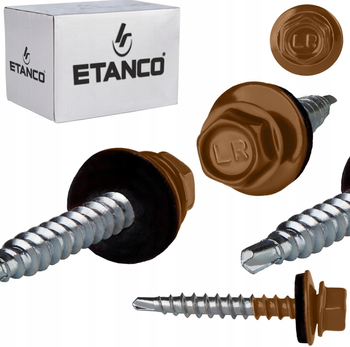 ETANCO Selbstbohrschrauben Trapezblechschrauben RAL 8003 4,8 x 60 mm 100 Stk.