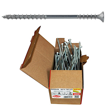 Klimas Justierschrauben Distanzschrauben verzinkt weiß 6x100 mm 300 St. BIG BOX