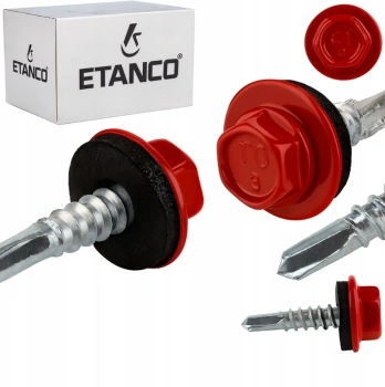 ETANCO GT02 Selbstbohrschrauben Trapezblechschrauben RAL 3020 4,8 x 20 mm 250 Stk.