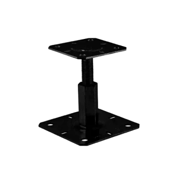 Pfosten-Basis-Stütze KTL 100x130x100-150x3,0 Schwarz