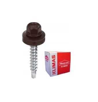 KLIMAS WSS Selbstbohrschrauben für Blech Metall RAL 8017 Schokoladenbraun 5,5 x 32 mm 250 Stk.