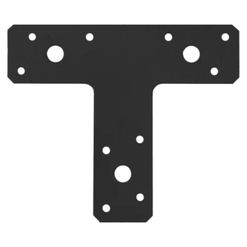 KT2 C Flachverbinder 150x127x38x2,5 Schwarz