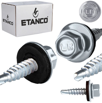 ETANCO Selbstbohrschrauben Trapezblechschrauben 4,8 x 50 mm verzinkt 100 Stk.