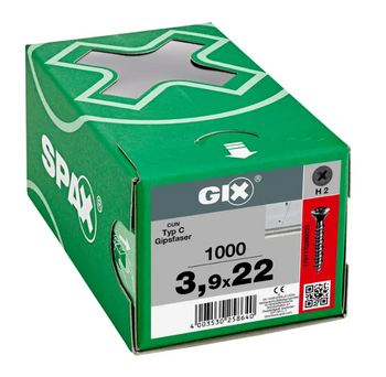 SPAX Trockenbauschrauben GIX-C 3,9x22 für Gipsfaser