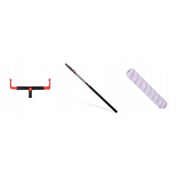 Blue Dolphin Serie 330 2x Schneller Malerset Farbrolle, Halter & Teleskopstange