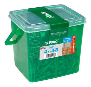 Spax Fassadenschraube Edelstahl A2 4,5 x 43 mm 500 Stk. Silber Henkelbox