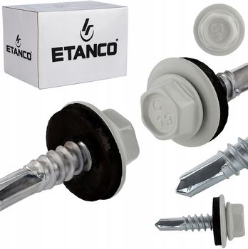 ETANCO GT5 Bohrschrauben Metall - Metall 5,5 x 25 mm RAL 7035 250 Stk.