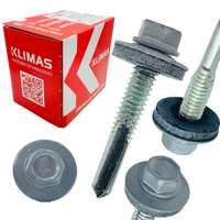 KLIMAS WSS Selbstbohrschrauben für Blech Metall RAL 9006 Weißaluminium 5,5 x 38 mm 200 Stk.