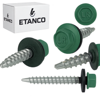 ETANCO Selbstbohrschrauben Trapezblechschrauben RAL 6028 4,8 x 20 mm 250 Stk.