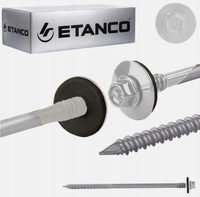 Etanco Sandwichplatten-Schrauben RAL 9010 Holz Beton 160 mm 100 St.