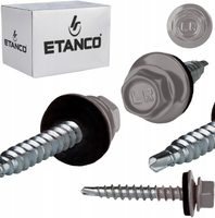 ETANCO Selbstbohrschrauben Trapezblechschrauben RAL 9007 4,8 x 80 mm 100 Stk.