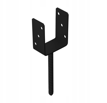 Domax U-Pfostenträger Pfostenanker PS 100UC 101x120x4 mm schwarz 1 Stk.