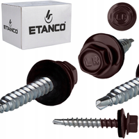 ETANCO Selbstbohrschrauben Trapezblechschrauben RAL 8017 4,8 x 80 mm 100 Stk.