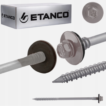 Etanco Sandwichplatten-Schrauben RAL 9007 Holz Beton 160 mm 100 St.