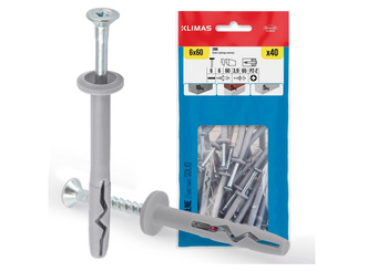 Nageldübel pilzkopf 6x60