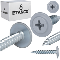 ETANCO GM-S selbstschneidende Blechschrauben Flachkopf RAL 7040 Fenstergrau 4,2 x 16 mm 250 Stk.