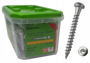 ESSVE Holzbauschrauben für Winkelverbinder CorrSeal C4 TX20 5 x 40 mm 250 St.