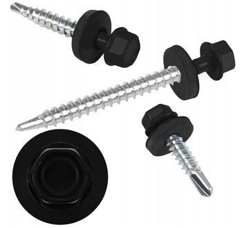 MAG KRAK Selbstbohrschrauben Trapezblechschrauben RAL 9005 4,8 x 60 mm 100 Stk.