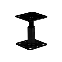 Pfosten-Basis-Stütze KTL 100x100x100-150x3,0 Schwarz