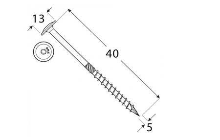 DOMAX Tellerkopfschrauben 5x40