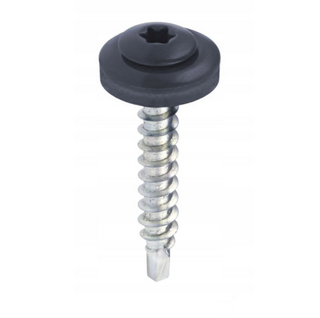 KLIMAS WDD selbstbohrende Spenglerschrauben für Blech auf Holz RAL 7016 Anthrazitgrau 4,8 x 35 mm 250 St.