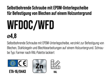 Fassadenbohrschrauben 4,8x25