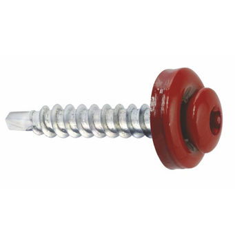 KLIMAS WDD selbstbohrende Spenglerschrauben für Blech auf Holz RAL 3011 Braunrot 4,8 x 35 mm 250 St.