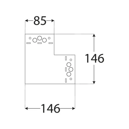 SDLPD 1  Verbinder 146x146x85x2,5