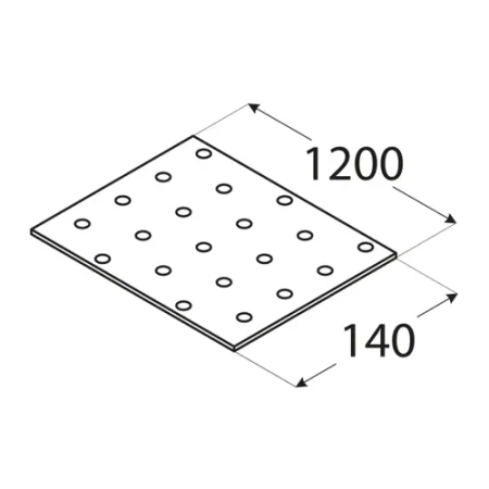 PP96 Lochplatte 140x1200x2,0