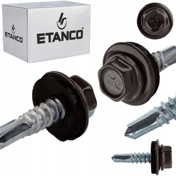 ETANCO GT5 Bohrschrauben Metall - Metall 5,5 x 25 mm RAL 8019 250 Stk.