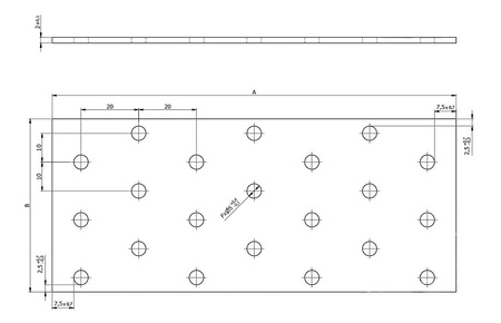 PP25 Lochplatte 200x400x2,0