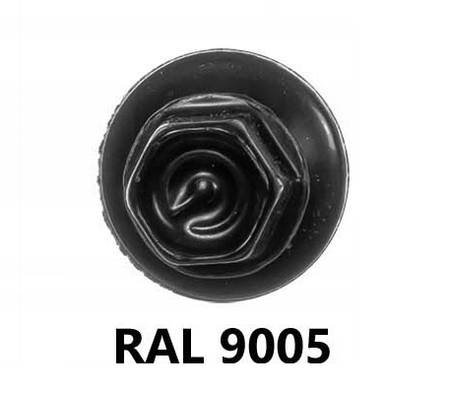 ETANCO Selbstbohrschrauben Trapezblechschrauben RAL 9005 4,8 x 20 mm 250 Stk.