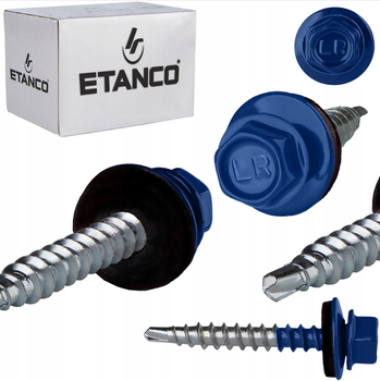 ETANCO Selbstbohrschrauben Trapezblechschrauben RAL 5010 4,8 x 70 mm 100 Stk.