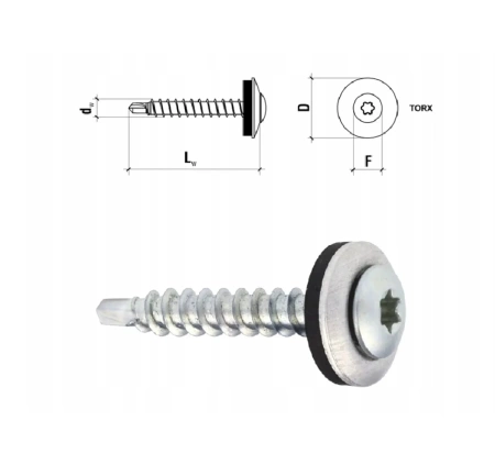 KLIMAS WDD selbstbohrende Spenglerschrauben für Blech auf Holz verzinkt 4,8 x 35 mm 250 St.