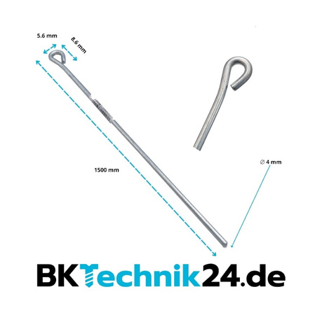 Abhängedraht mit Öse 1500 mm