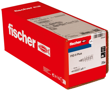 fischer Dämmstoffdübel FID II Plus Briefkasten Wallbox 4,5-6,0 mm 25 Stk.