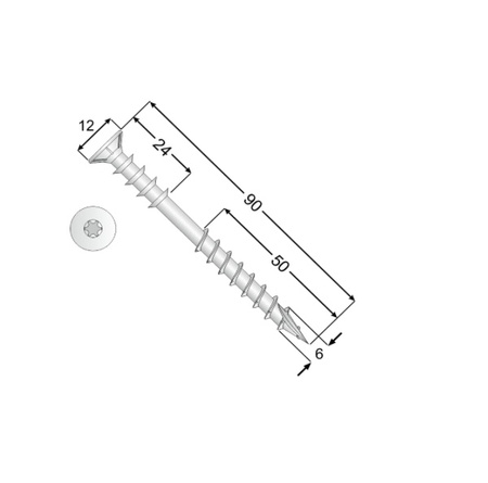 DOMAX Justierschraube 6x90