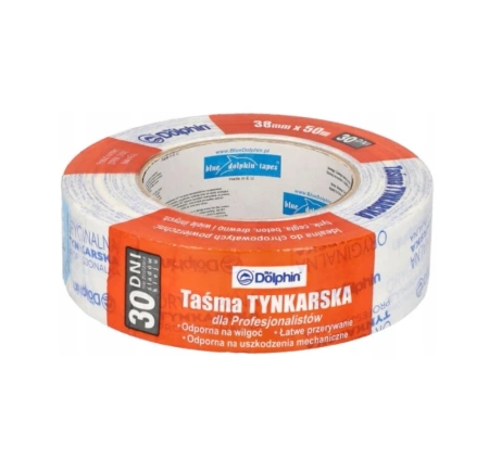 Blue Dolphin 30 Tage Profi-Putzband Abdeckband Stuckateurband 38 mm x 50 m