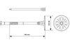 Klimas LMX-8 Tellerdübel Schlagdübel Dämmstoffdübel 8 x 155 mm 200 Stk.