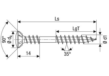 Spax Fassadenschraube Edelstahl A2 4,5 x 70 mm 250 Stk. Silber Henkelbox