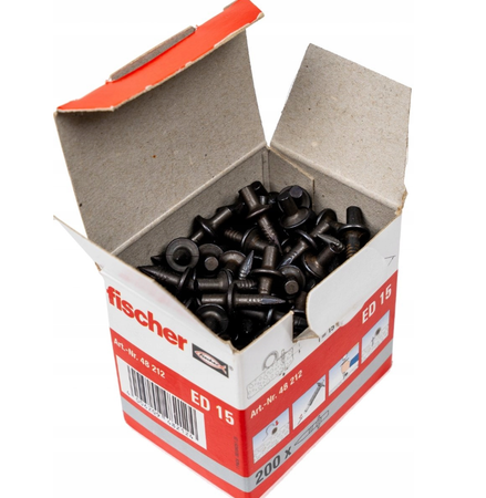 ischer ED Einschlagnagel Stahlnagel Befestigungsnagel Beton 15 mm 200 Stk.