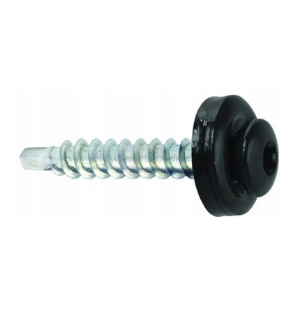 KLIMAS WDD selbstbohrende Spenglerschrauben für Blech auf Holz RAL 9005 Tiefschwarz 4,8 x 35 mm 250 St.