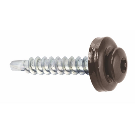 KLIMAS WDD selbstbohrende Spenglerschrauben für Blech auf Holz RAL 8019 Graubraun 4,8 x 35 mm 250 St.