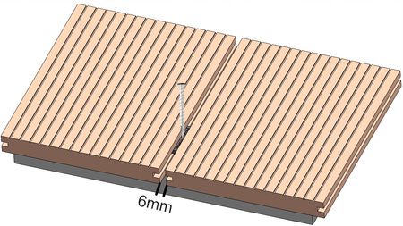 Tevo Tech Montageclips 6 mm für WPC-Terrassendielen 100 Clips + 100 Schrauben