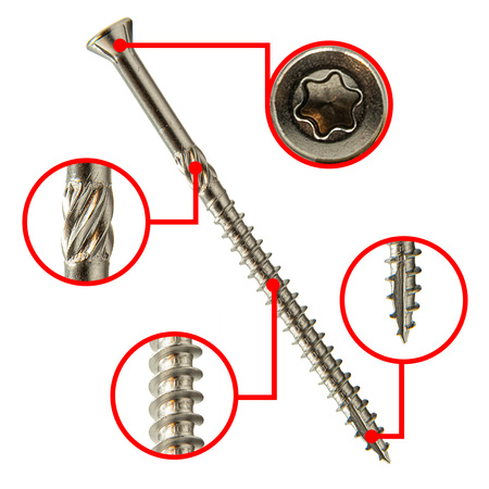 Terrassenschrauben mit BIT 4,5x80