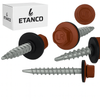 ETANCO Selbstbohrschrauben Trapezblechschrauben RAL 8012 4,8 x 35 mm 250 Stk.