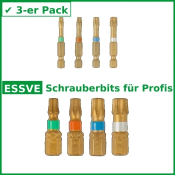 ESSVE XTR Hochwertige Schrauberbits für Profis Torx Bits TX40 25 mm