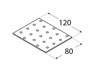 PP33 Lochplatte 80x120x2,0