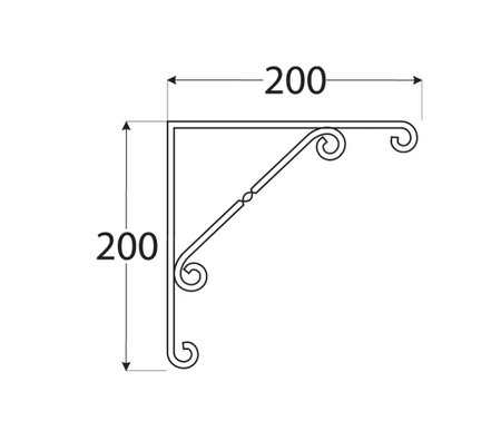 WO200 Ornament-Träger 200x200 Schwarz