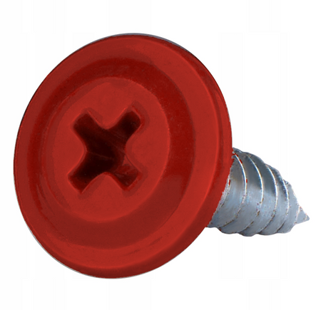 ETANCO GM-S selbstschneidende Blechschrauben Flachkopf RAL 3000 Feuerrot 4,2 x 25 mm 250 Stk.